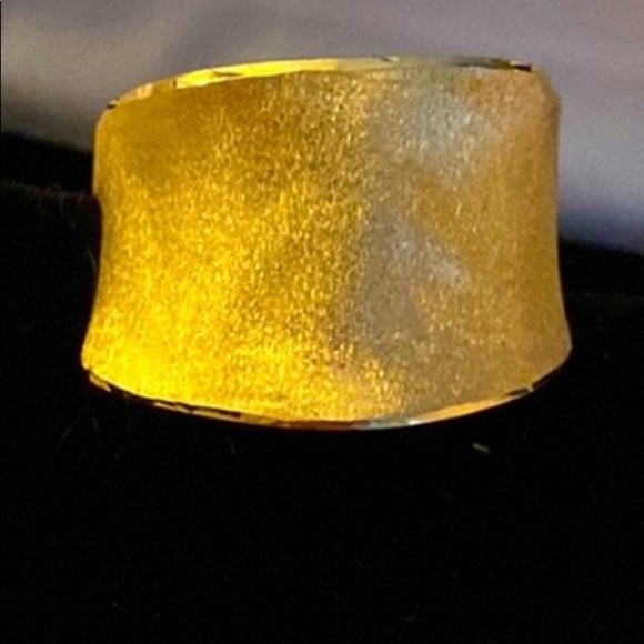 Jewelry - Italian CIGAR BAND Solid 14 karat gold ring. #CigarBand #Italian satin finish